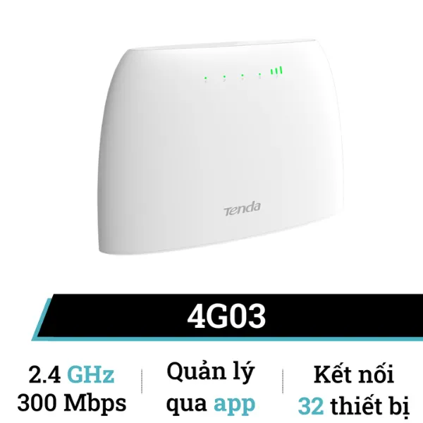 Bộ phát Wifi 4G Tenda 4G03 150Mbps
