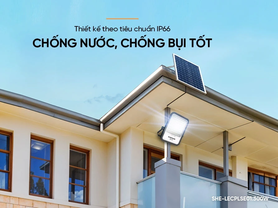 Đèn pha năng lượng mặt trời Sunhouse Eco SHE-LECPLSE01.300W