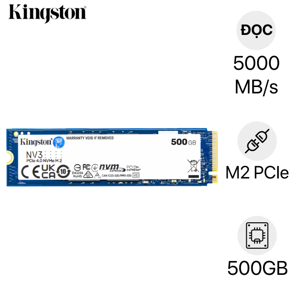 Ổ cứng SSD Kingston NV3 PCIe 4.0 NVMe 500GB