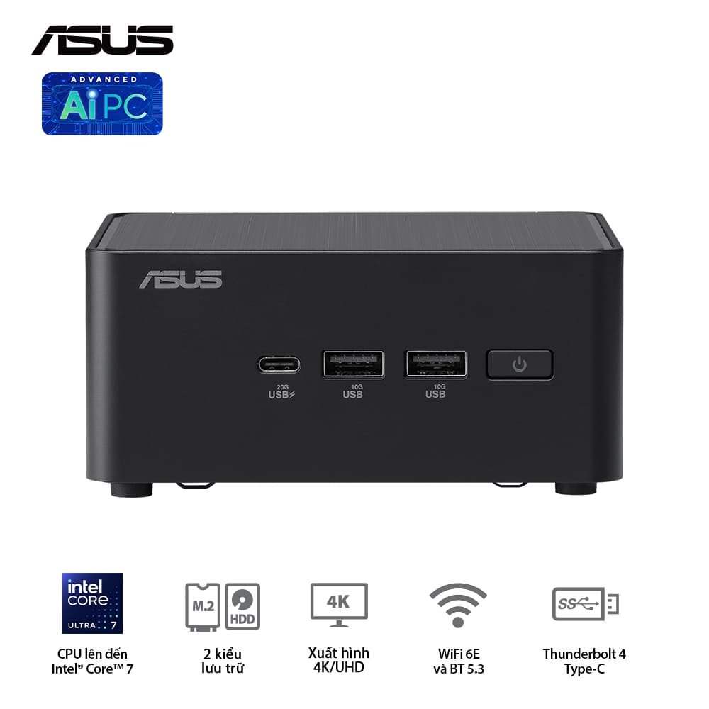 Mini PC Asus NUC 14 Pro Tall NUC14RVHU7 (Core Ultra 7 155H/NoOS/3Y)