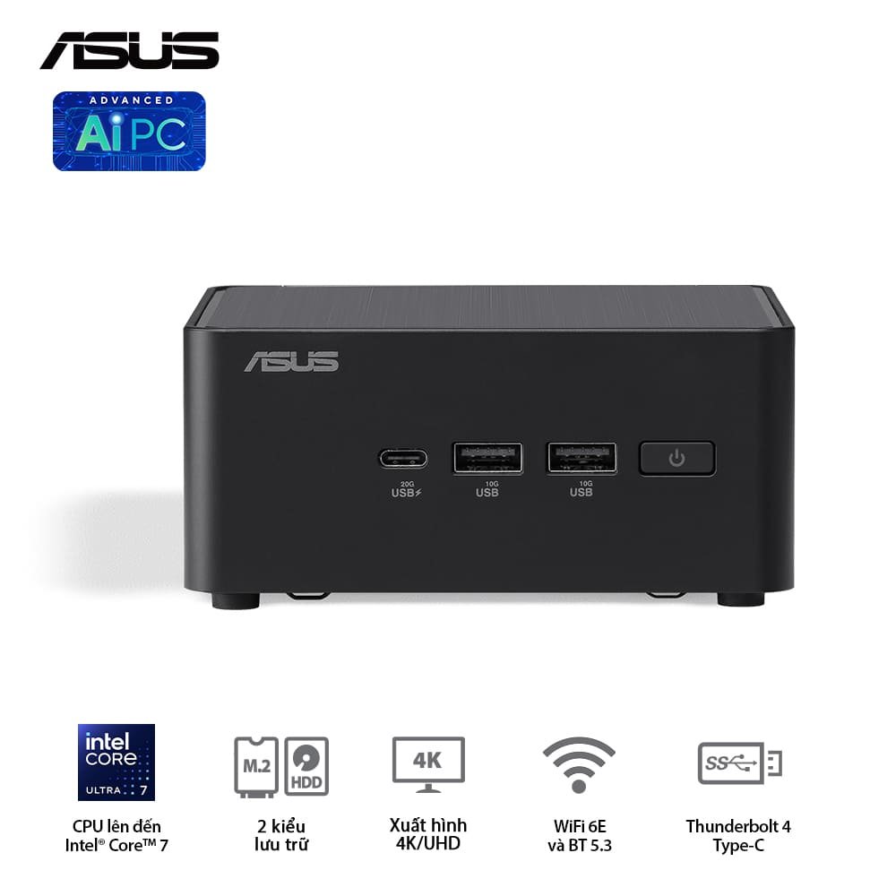 Mini PC Asus NUC 14 Pro Tall NUC14RVHU7 (Core Ultra 7 155H/NoOS/3Y)