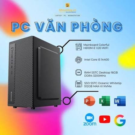 PC Văn phòng HHPC Office Core i5-14400 | 16GB | SSD 512GB (kèm màn hình ViewSonic 24 inch)